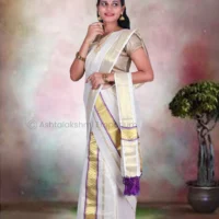 Fancy Set Mundu – BCH Gold Cotton Tissue Saree