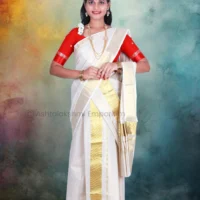 BCH Gold Cotton Tissue Saree