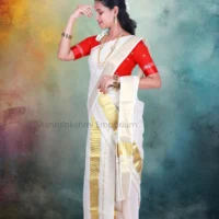 BCH Gold Cotton Tissue Saree