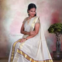 Fancy Set Mundu – BCH Gold Cotton Tissue Saree