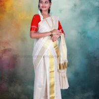 BCH Gold Cotton Tissue Saree