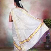 Fancy Set Mundu – BCH Gold Cotton Tissue Saree