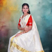 BCH Gold Cotton Tissue Saree