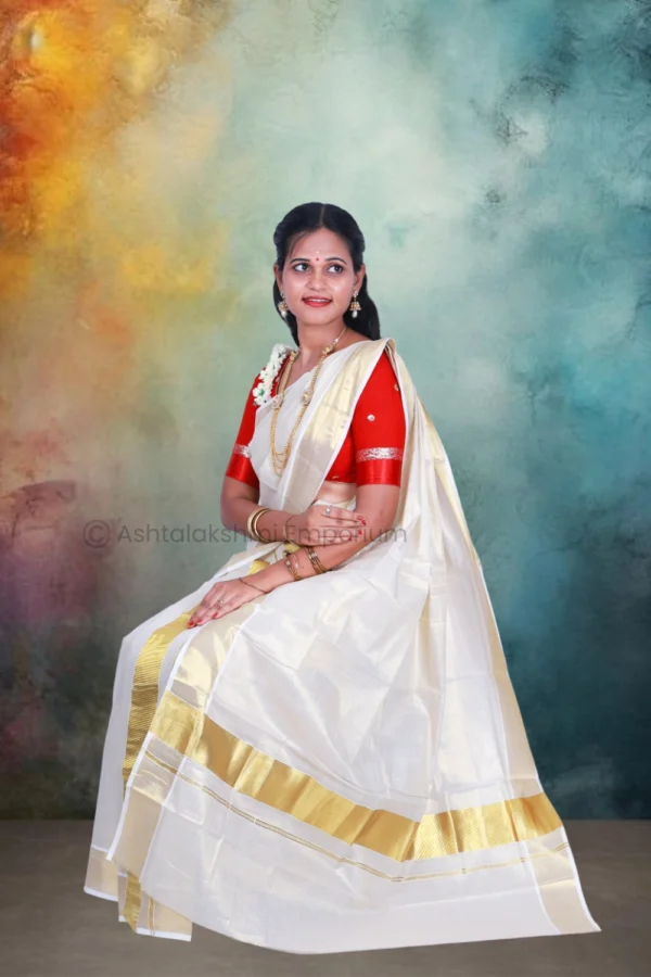 BCH Gold Cotton Tissue Saree