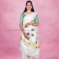 Embroidery design Cotton Tissue Saree