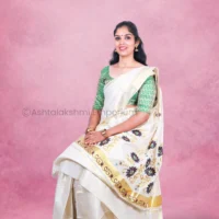 Embroidery design Cotton Tissue Saree