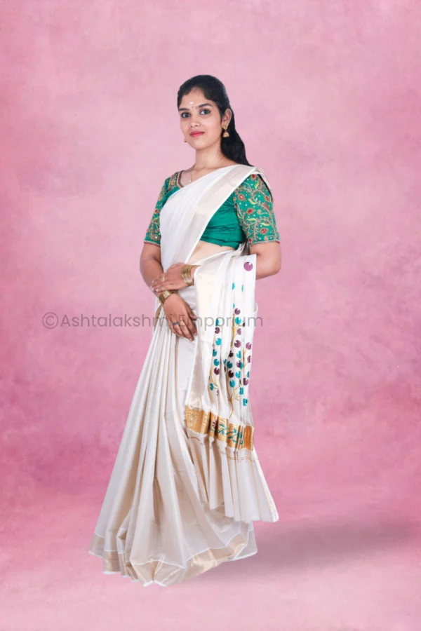 COTTON TISSUE Fancy Design Saree