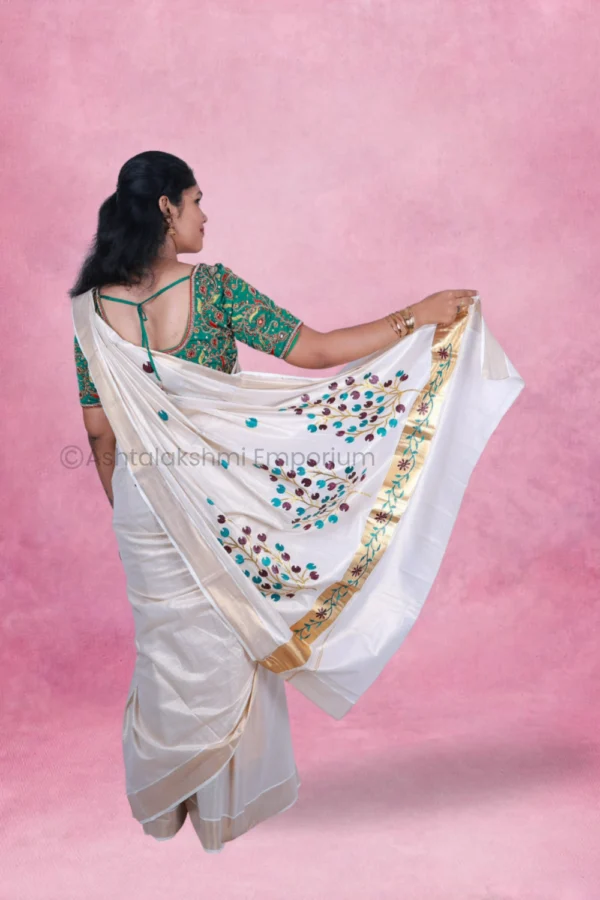 COTTON TISSUE Fancy Design Saree
