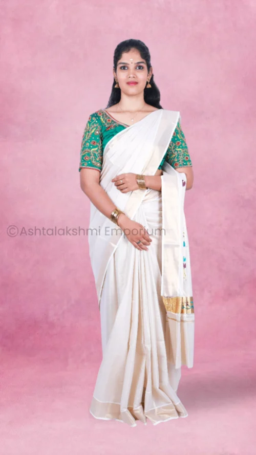 COTTON TISSUE Fancy Design Saree