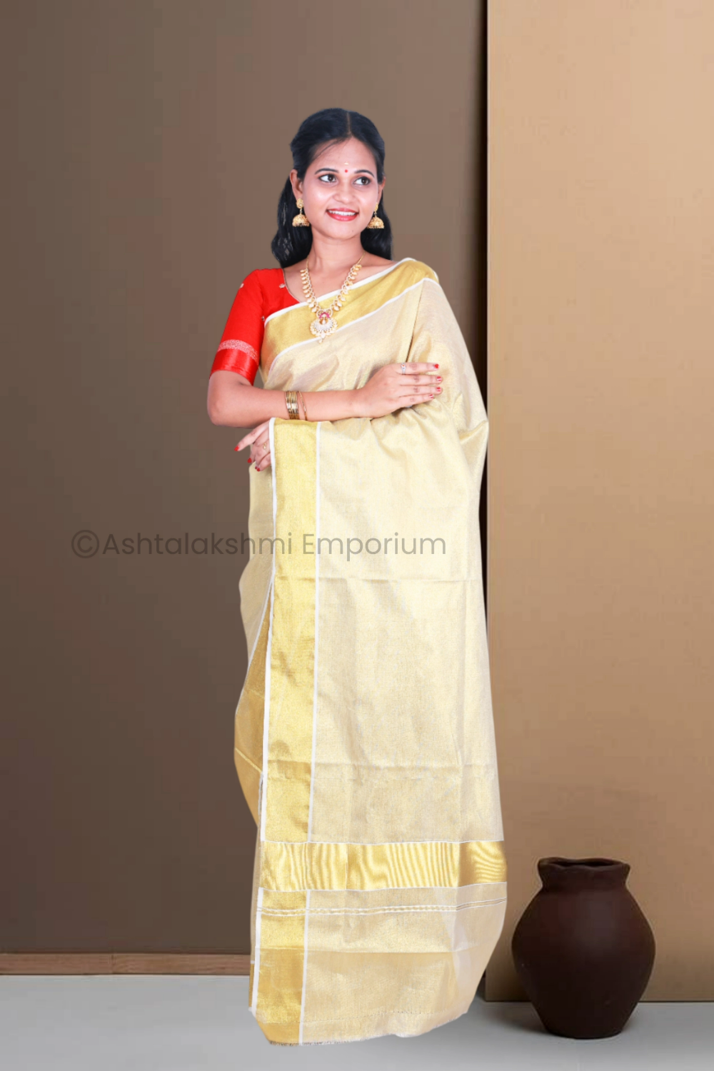 BCH Gold Full Tissue Saree