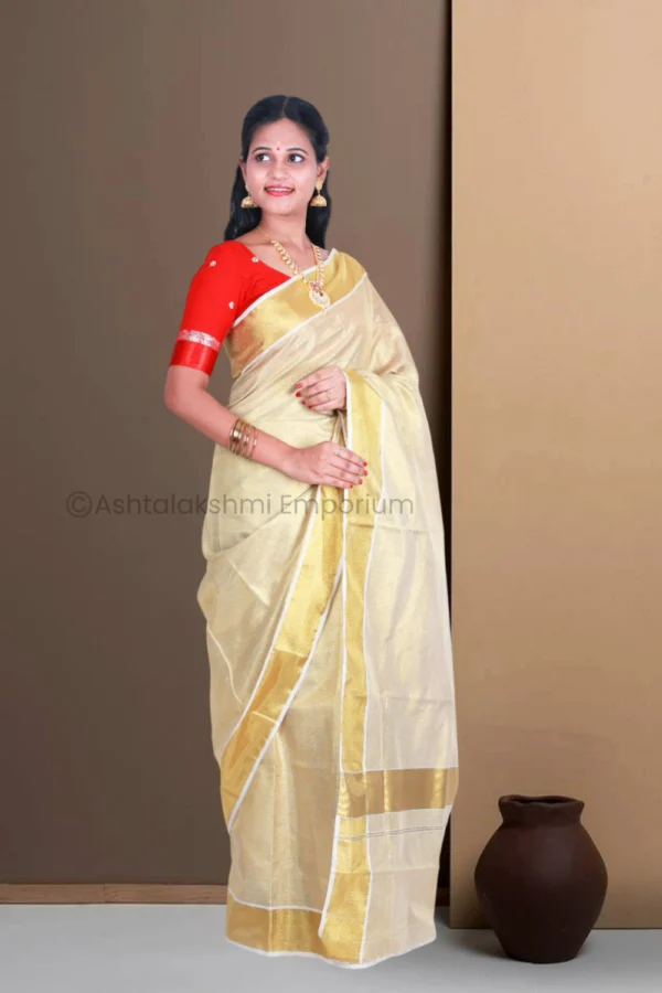 BCH Gold Full Tissue Saree