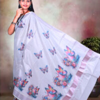 Rose Gold – Butterfly Digital Print Cotton Tissue