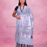 Rose Gold – Block Print Design Cotton Tissue saree