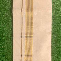 Cotton Bleech - Fancy – Gold Border with Black Linings Dhoti