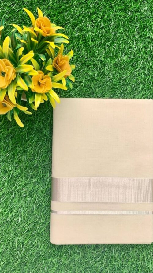 Cotton Grey – 1 ½ Inch Silver Border Dhoti